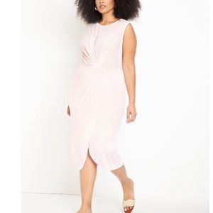 Eloquii Draped Front Midi Dress size 14